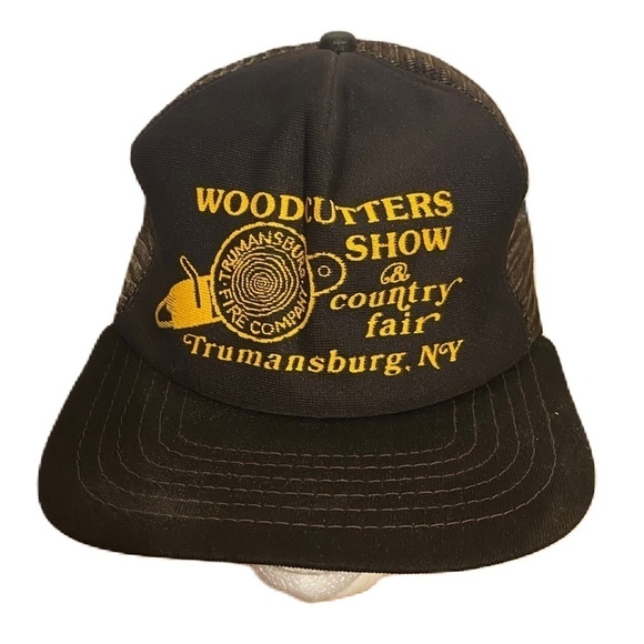 Vintage Woodcutter’s Show & Country Fair Trucker Snap Back Mesh Hat Brown - Picture 1 of 12